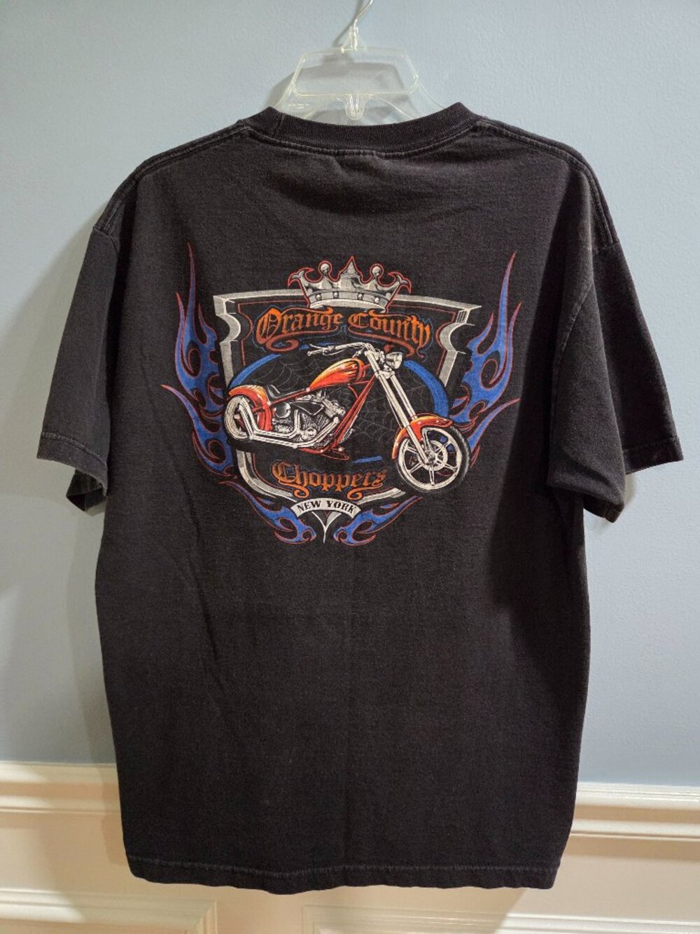 Vintage Men's Orange County Chopper T-Shirt, Large, Black